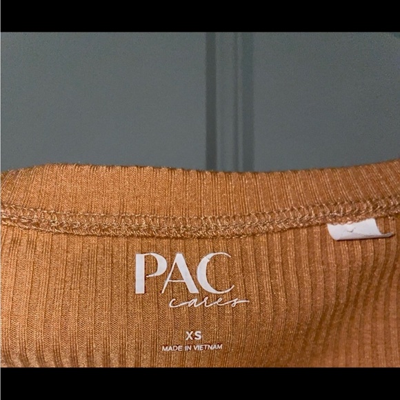 PacSun Tan Ruched Blouse - Picture 2 of 3